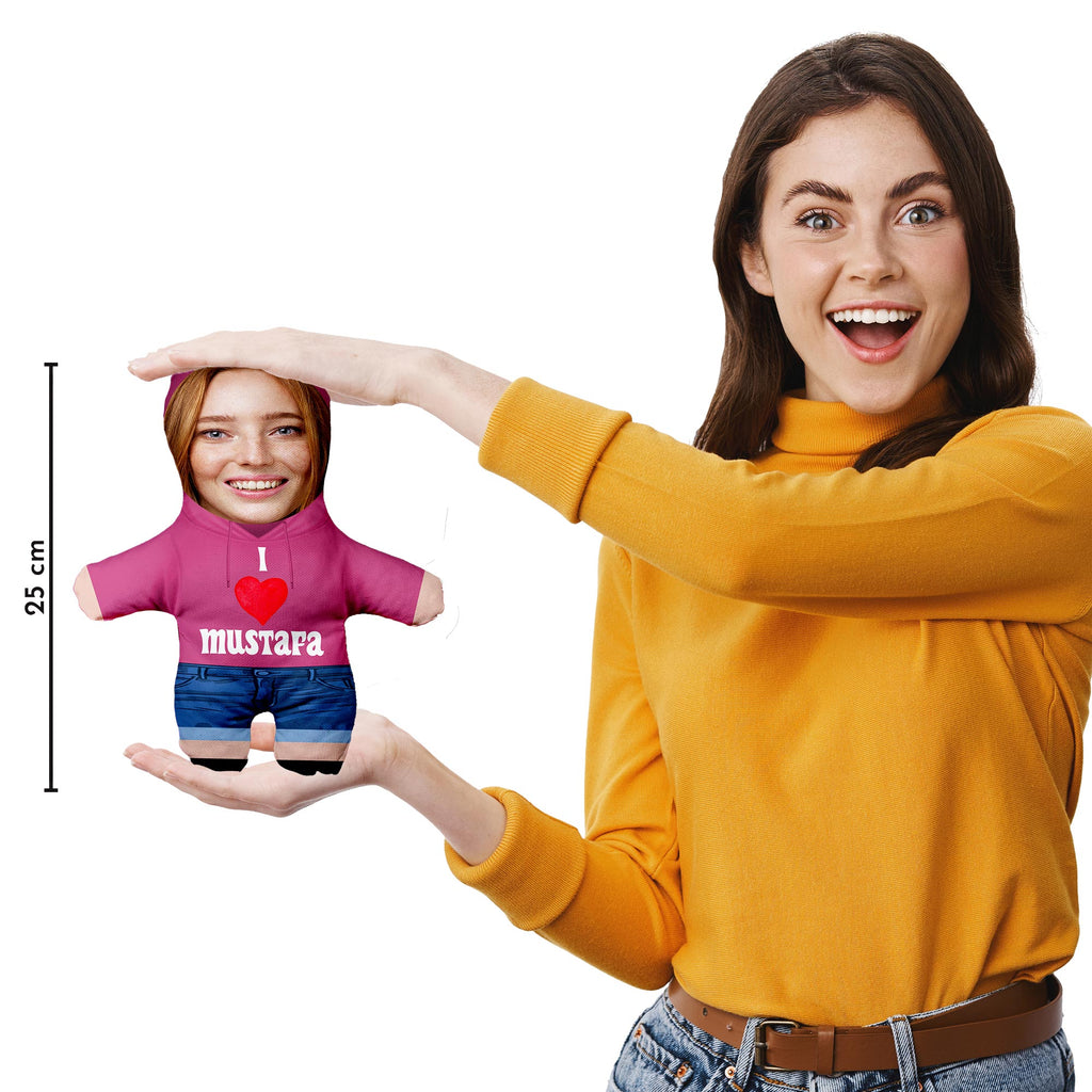 Minik Sevgilim Peluş Oyuncak Kişiye Özel Fotoğraflı Sevgiliye Hediye 531