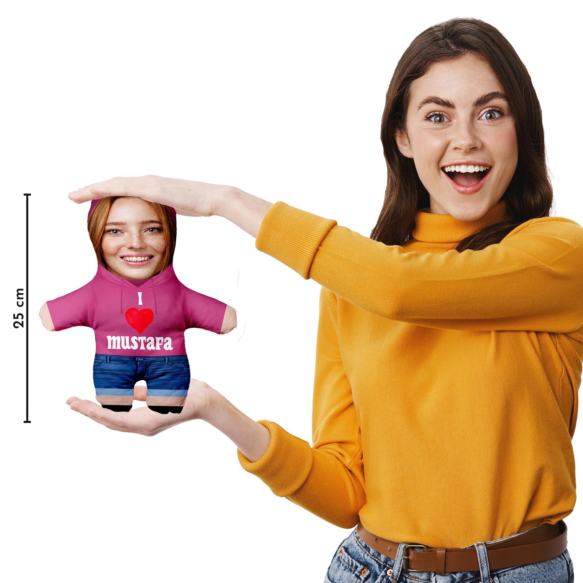 Minik Sevgilim Peluş Oyuncak Kişiye Özel Fotoğraflı Sevgiliye Hediye 531