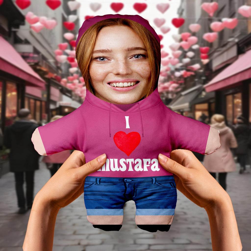 Minik Sevgilim Peluş Oyuncak Kişiye Özel Fotoğraflı Sevgiliye Hediye 531