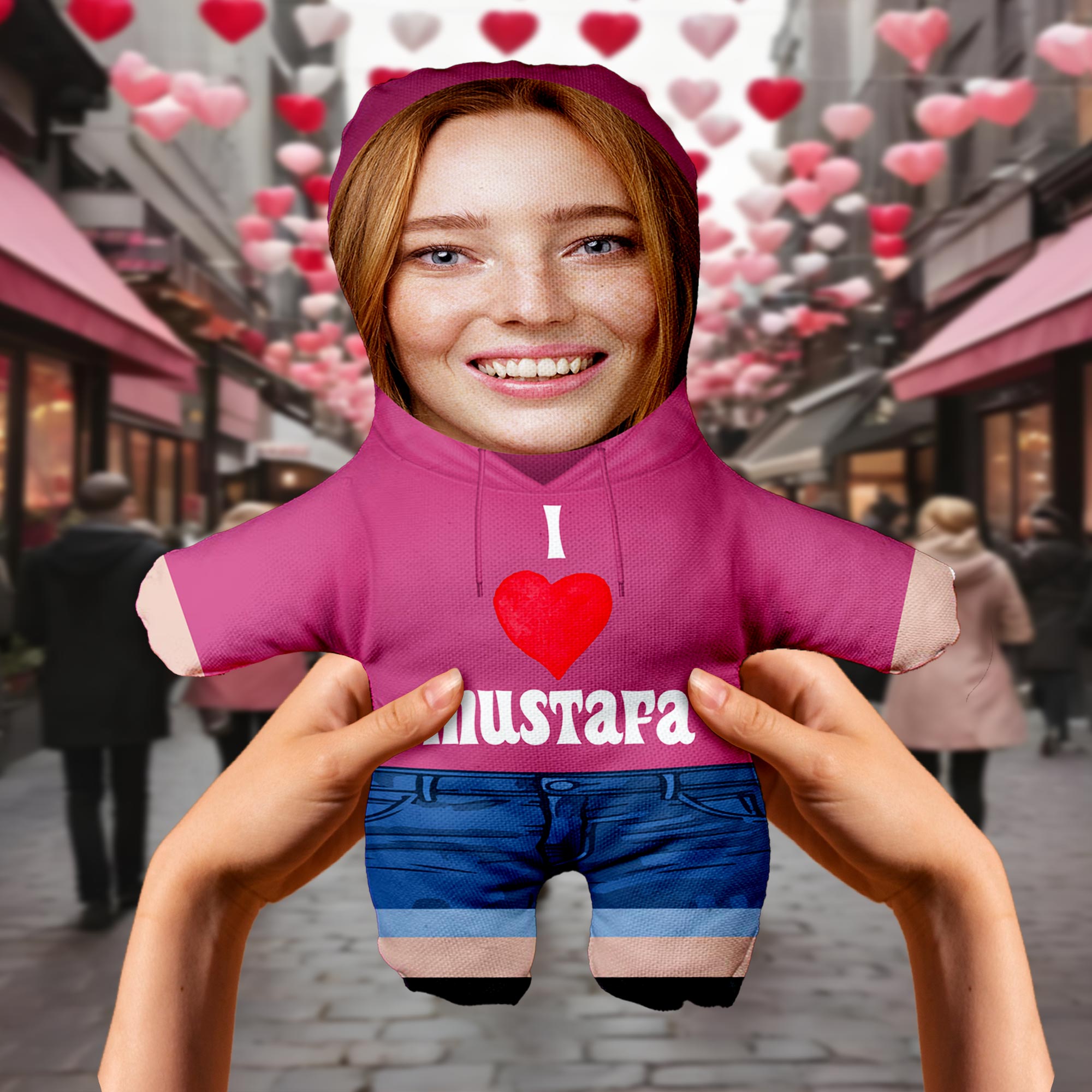 Minik Sevgilim Peluş Oyuncak Kişiye Özel Fotoğraflı Sevgiliye Hediye 531